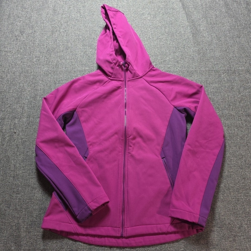 Asics Windbreaker Jacket Womens Small Purple 2 Tone Draw String Hooded